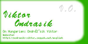 viktor ondrasik business card